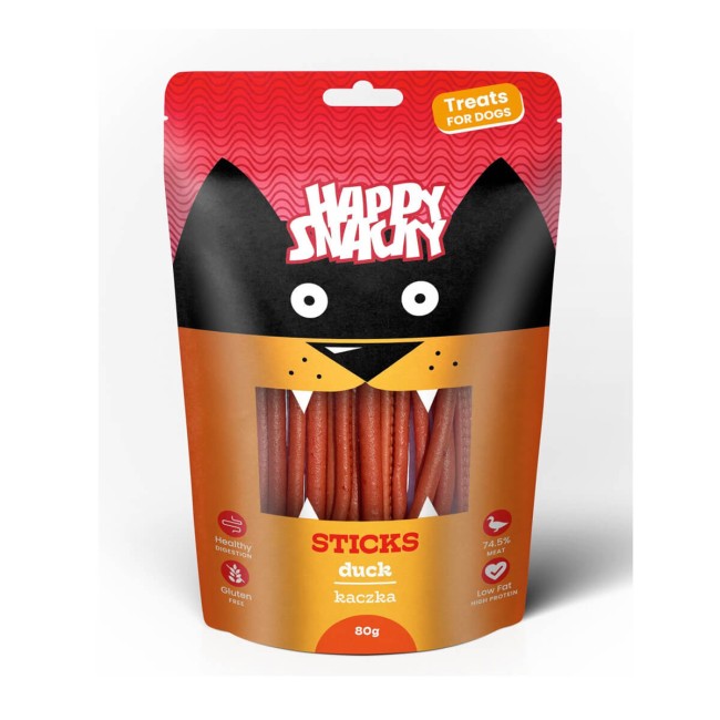 HAPPY SNACKY Patyczki z kaczki 80g