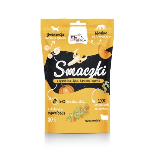 Syta Micha Smaczki z jagnięciną, dynią, bananem i morelą 80g