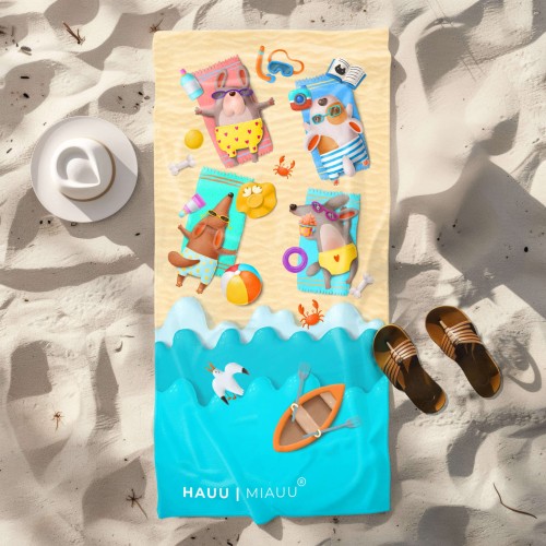 ręcznik plażowy dla psa